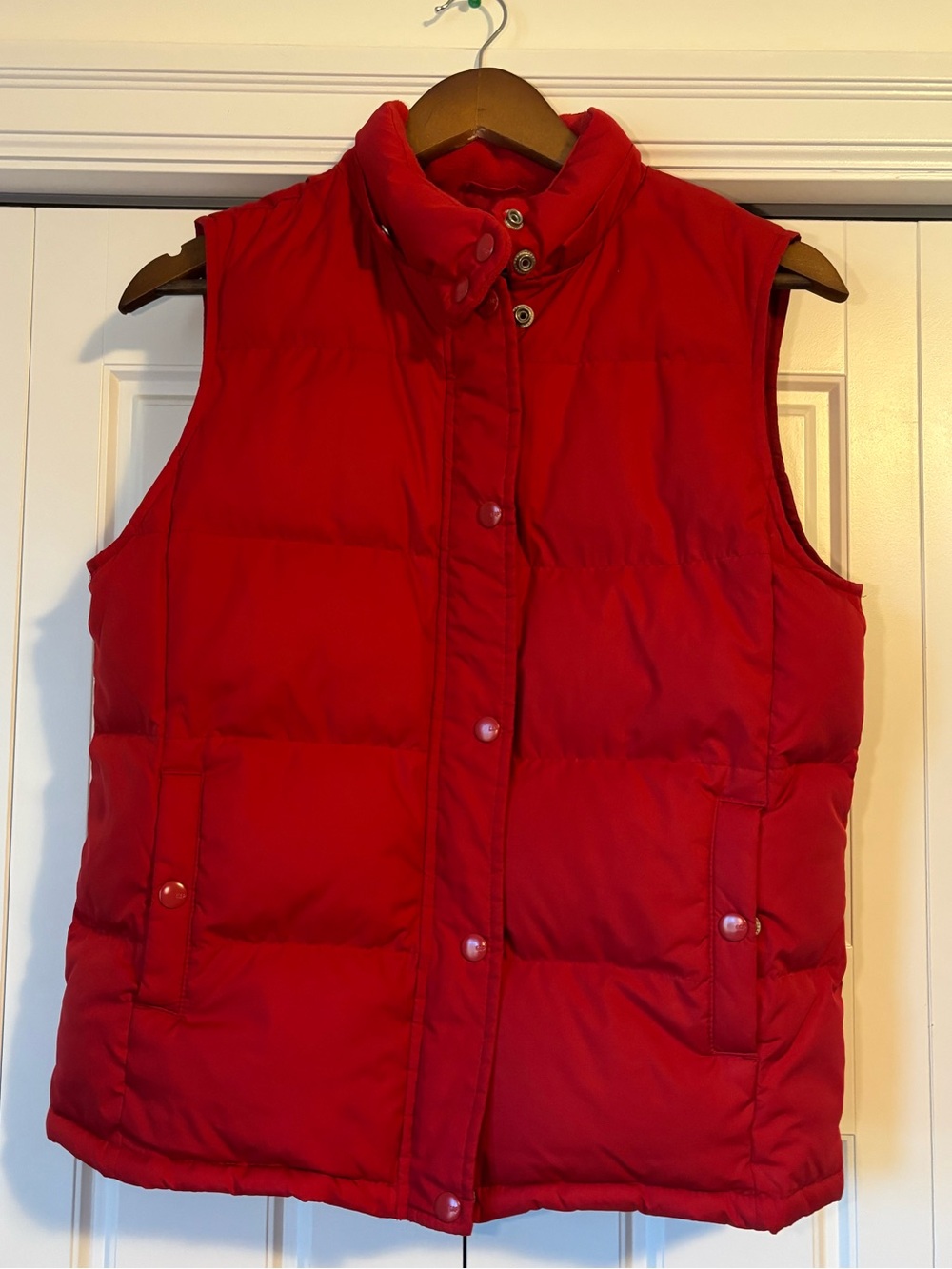 Gap, vintage bright red puffer vest